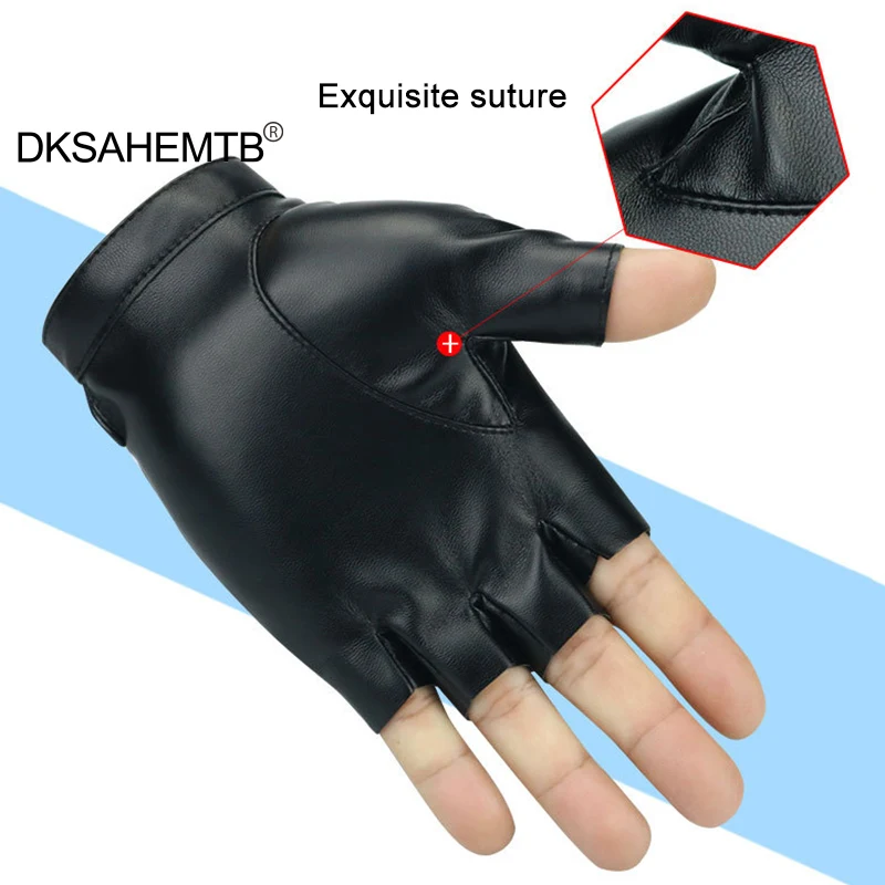 Guantes de ciclismo impermeables de medio dedo, Guante de cuero antideslizante para exteriores, Camping, Picnic, escalada en roca, esquí, accesorio de ciclismo - imagen 3
