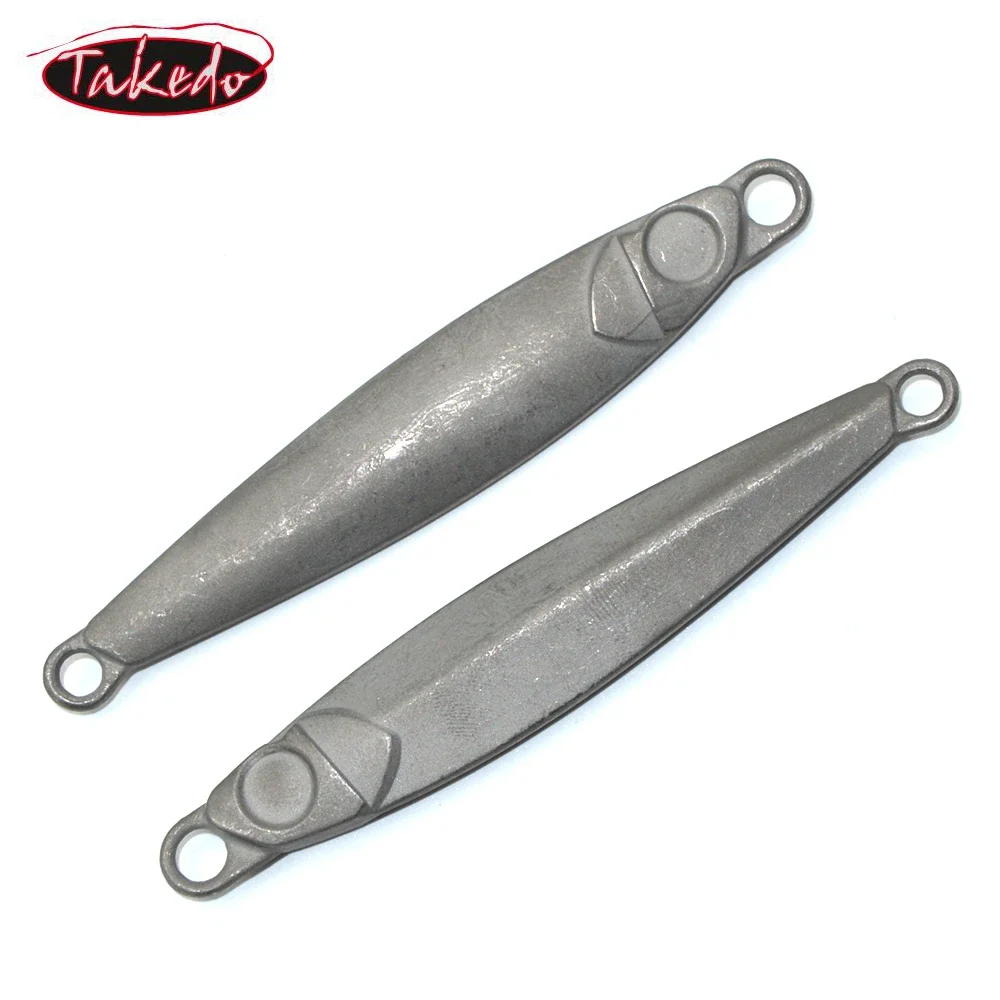 TAKEDO BY06 10g 20g 30g 40g 60g 80g 100g 120g señuelo de pesca sin pintar espacios en blanco señuelos de Jigging de tungsteno cebos de plantilla de Metal - imagen 3