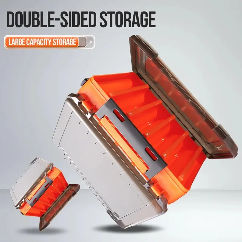 TAIYU caja de aparejos de pesca grande de doble cara, 10 compartimentos, almacenamiento de cebos grandes, señuelo de Pesca de Mar, caja de pesca de alta calidad - imagen 4