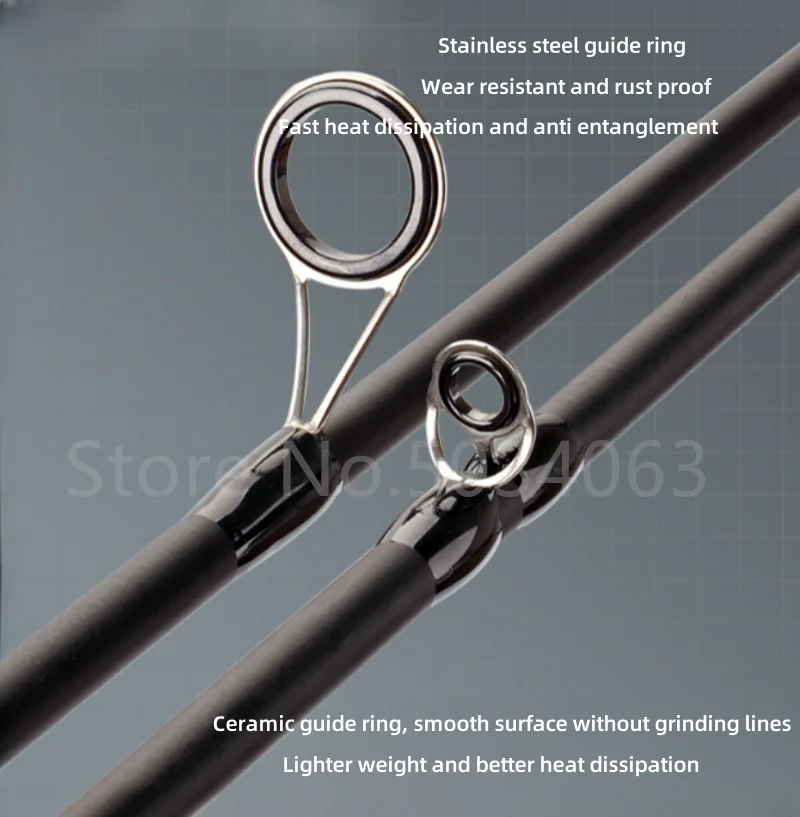 Caña de pescar de viaje con señuelo de 1,98 m y 2,1 m, 4 secciones, 100% de carbono alto, 4-25g, caña de fundición giratoria portátil ultracorta - imagen 4