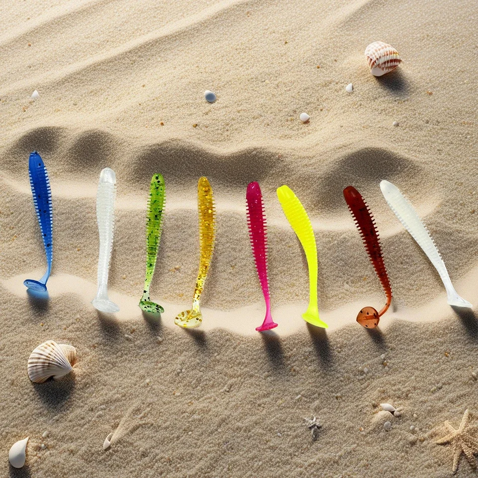 Gusanos de silicona en diferentes colores