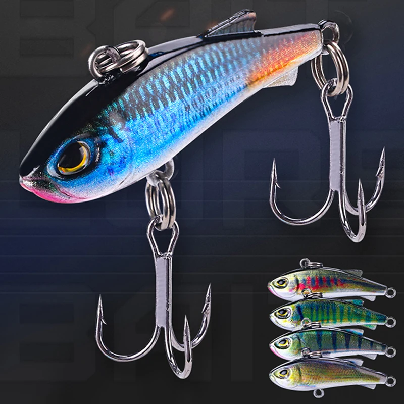 WEIHE-señuelo de pesca duro Artificial, cebo VIB que se hunde de forma realista, para agua dulce y salada, 4cm, 4,3g, 5 colores - imagen 2