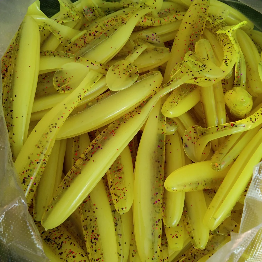 Swolfy, 5 uds., señuelo suave de 12cm, 8,7g, señuelo de pesca de goma, cola en T, sábalo, Swimbaits, cebo de silicona, cebo suave para perca, Lucio - imagen 4