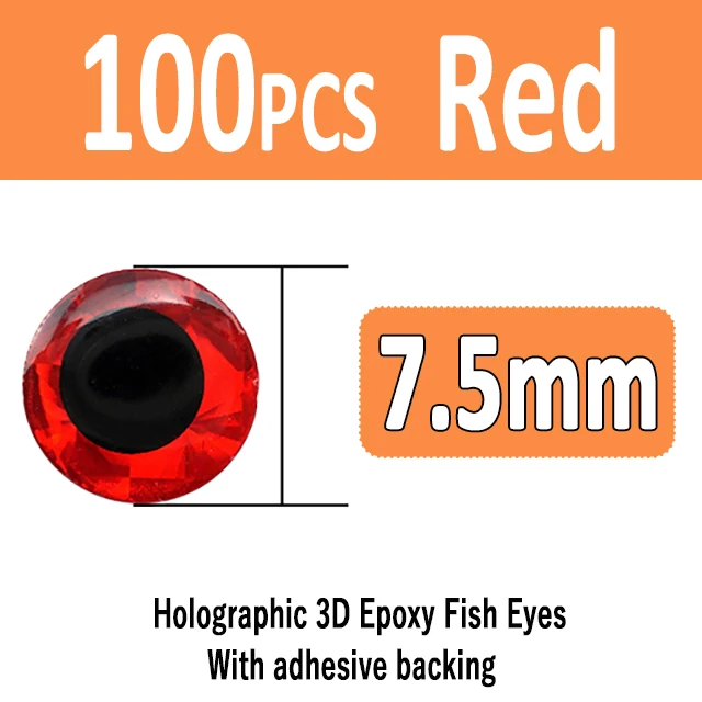 7.5mm red 100pcs