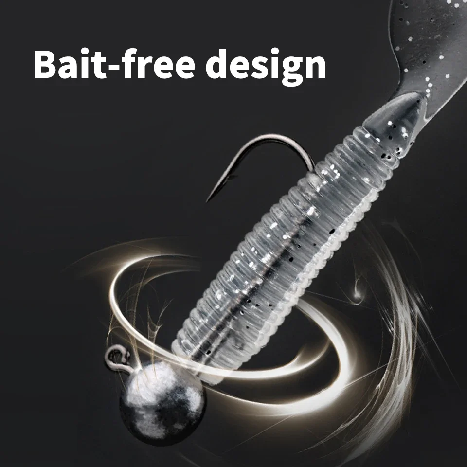 Anzuelos de Pesca Hangnail, 10 Uds., 2g, 5g, 7g, anzuelos con cabeza de manivela, cabezal de plantilla de vástago largo de acero rico en carbono para aparejos de Pesca de gusano blando - imagen 3