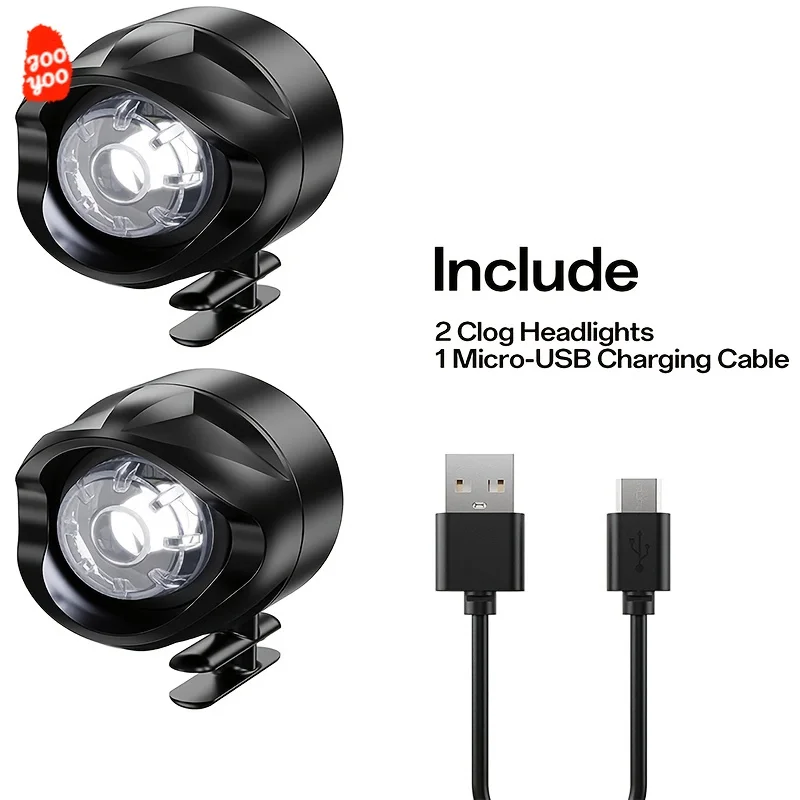 2 uds luz de pesca recargable por USB iluminación para deportes al aire libre senderismo Camping luces de advertencia para zapatos - imagen 4