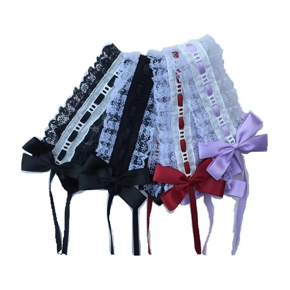 Diadema creativa Multicolor de Lolita con Clips, accesorios para el cabello, cinta con lazo, diadema de encaje dulce bonita de Lolita para mujer - imagen 5