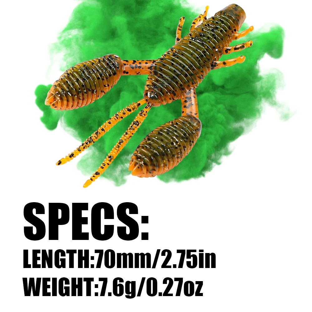 B & U-Señuelos de pesca blandos, 70mm, cremas, luz UV, cebo de plástico suave, Wobblers, señuelos de lubina, pesca en mar de agua salada, cebos de silicona - imagen 2