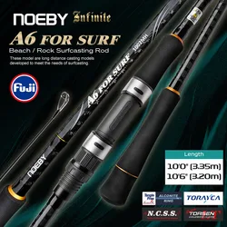 Noeby Caña surfcasting para lubina en playa y roca
