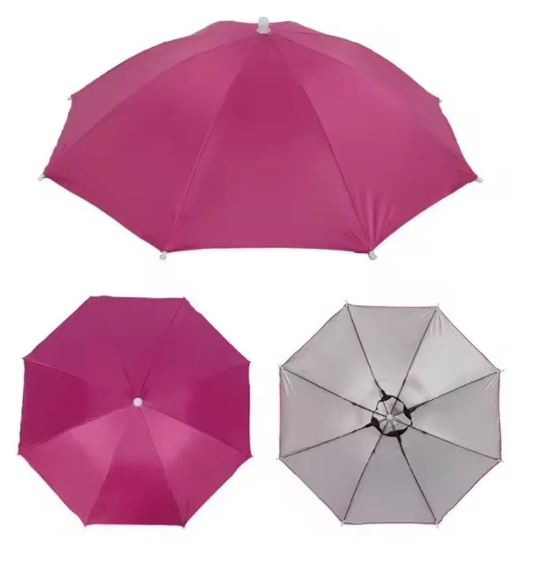 Paraguas de lluvia, sombrero plegable, parasol impermeable, gorro de pesca, sombreros para la cabeza de playa, protección solar UV de doble capa - imagen 5
