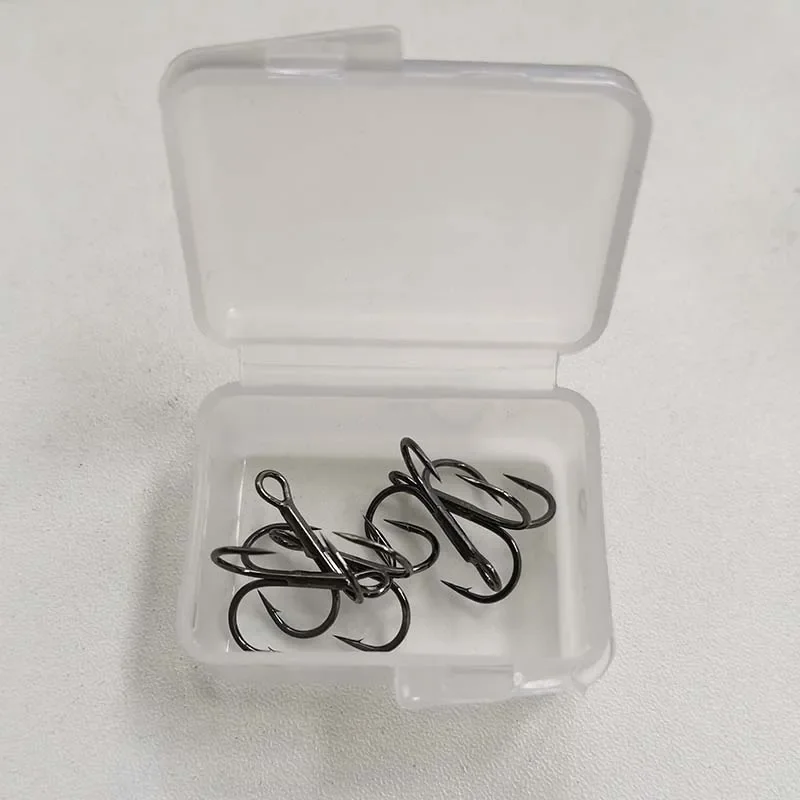 5 unids/caja 3x fortalecer gemelos súper fuertes aleación de acero señuelo afilado anzuelo triple 6 #   8 #   10 #   12 #   Caja de pesca con anzuelo para aparejos de pesca - imagen 5