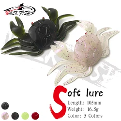 WALK FISH-señuelo de cangrejo suave y lento, cebo de cangrejo biónico de fundición larga, Artificial de PVC, pesca en agua salada, 1 Uds., 10CM/16,5G