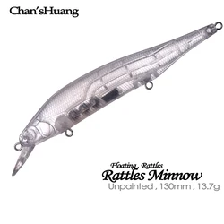 Chan'sHuang Señuelo Pececillo Flotante Transparente con Sonajero