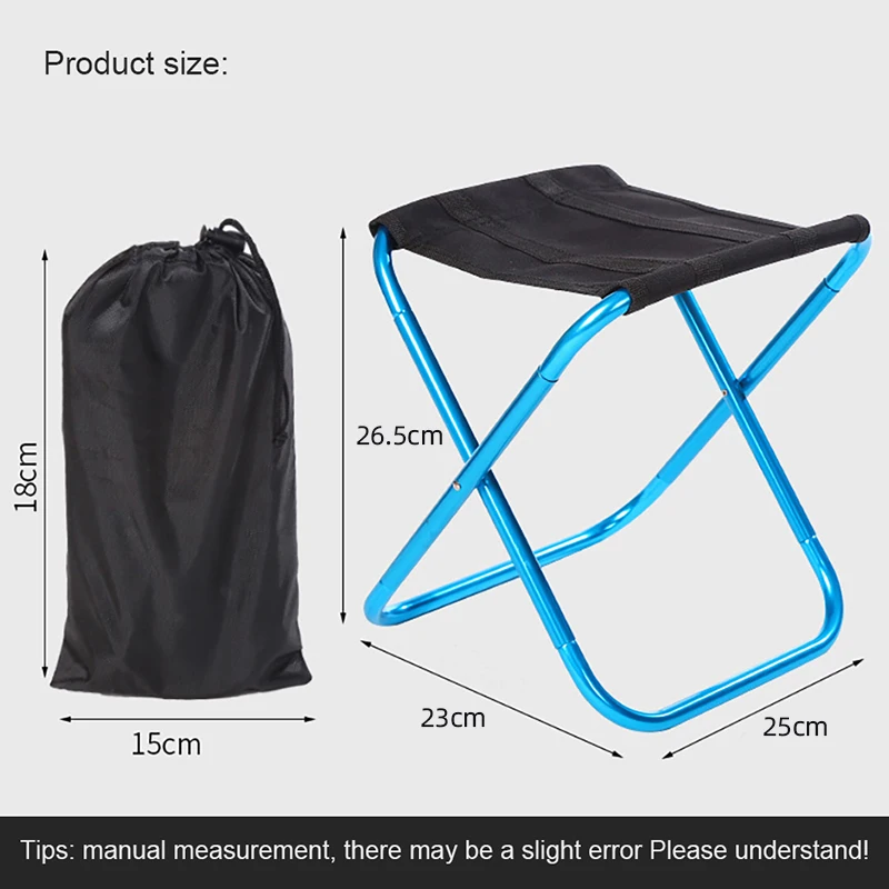 Silla plegable ultraligera de aluminio para camping y pesca - imagen 4