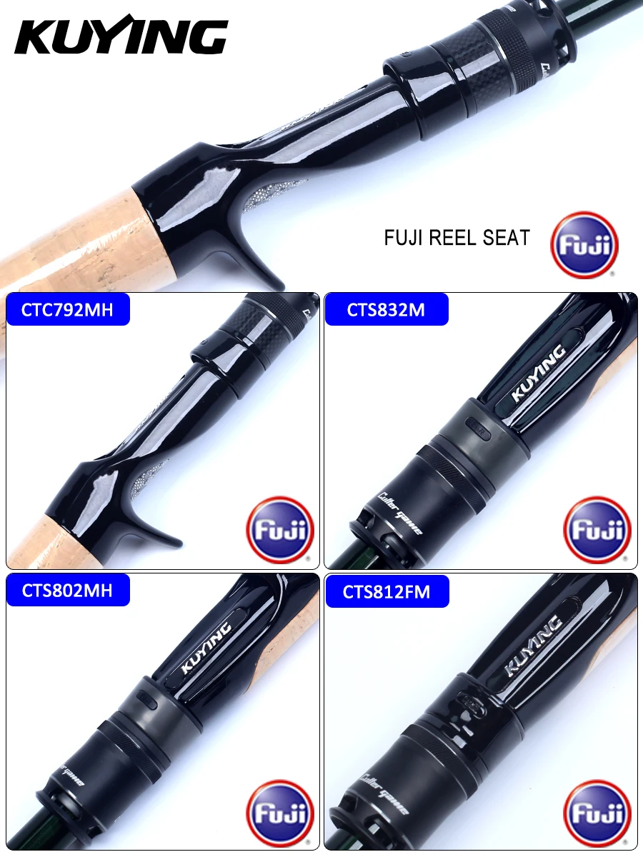Caña Kuying Culter de carbono para spinning y casting Fuji - imagen 3