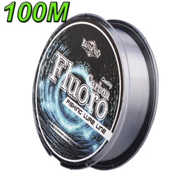 BAITER TEC 100M línea de pesca con revestimiento de fluorocarbono 4LB-34.32LB línea líder de monofilamento de fibra de carbono línea de hundimiento de pesca de carpa