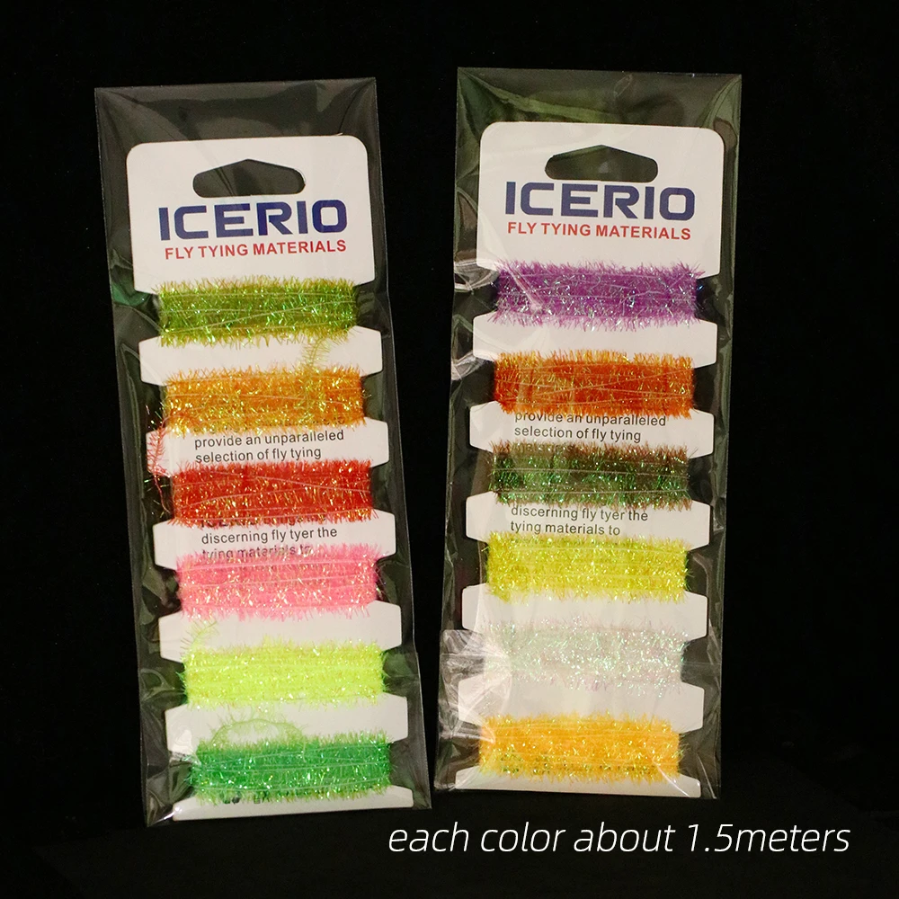 ICERIO Chenilla Cactus Flash – Material de Atado para Mosca Steelhead - imagen 2