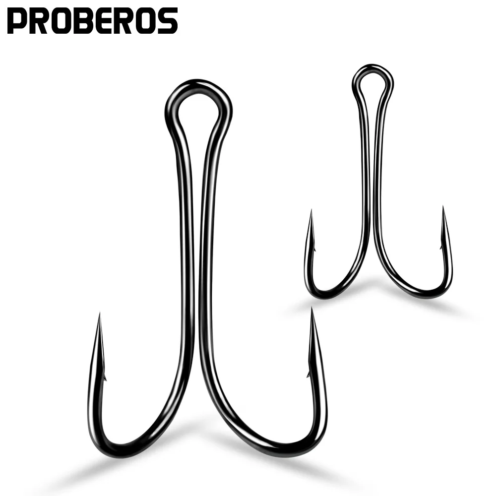 PROBEROS Gancho doble acero carbono con púas – Carpa y lubina - imagen 5