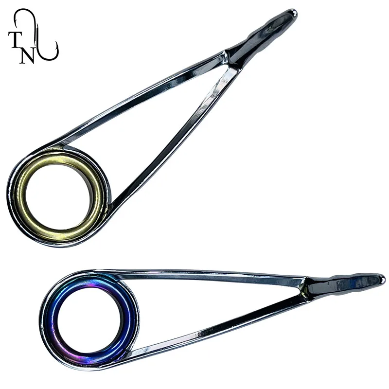 TN28-1 10 juegos de guías de caña de pescar UL giratorias, anillo de cerámica de acero inoxidable, anillo guía de acero inoxidable, reparación, montaje de reacondicionamiento DIY - imagen 2