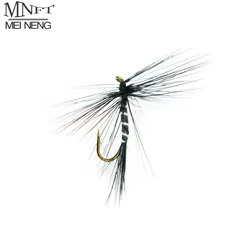 MNFT 10 piezas # 10 cebra negro mosquito mosca trucha pesca moscas secas cebo de pesca Artificial mosca