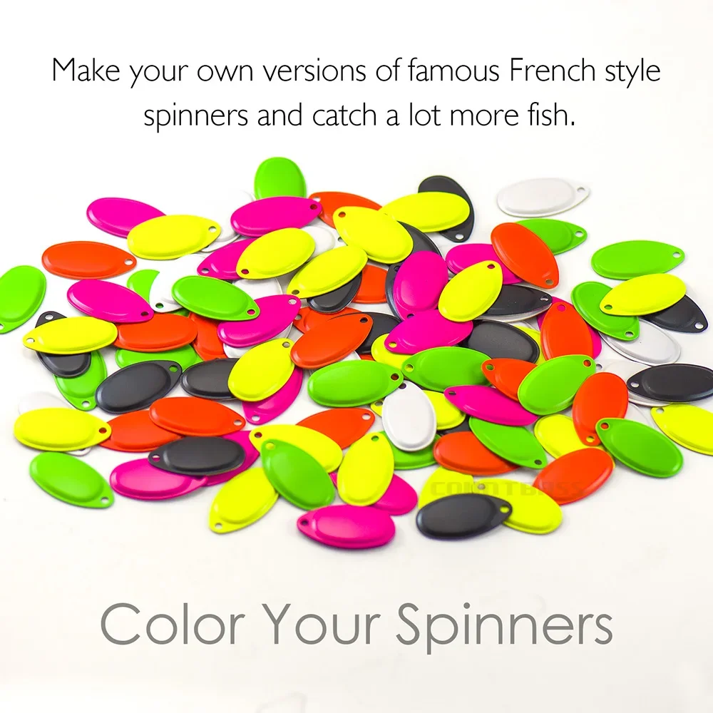 COUNTBASS 10 Uds tamaño 0-6 Color pintado en hojas giratorias francesas Señuelos de pesca personalizados aparejos artesanales - imagen 3
