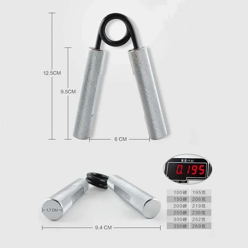 Empuñaduras de mano de aleación de 100-350LBS, pinza de Fitness para gimnasio en casa, ejercitador pesado de dedo ajustable, entrenador de pinza de recuperación muscular de fuerza - imagen 5