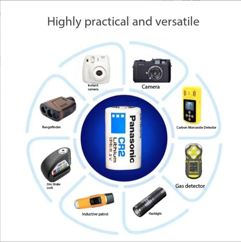 Panasonic CR2 Batería de litio 3V para linterna telémetro y pesca - imagen 5