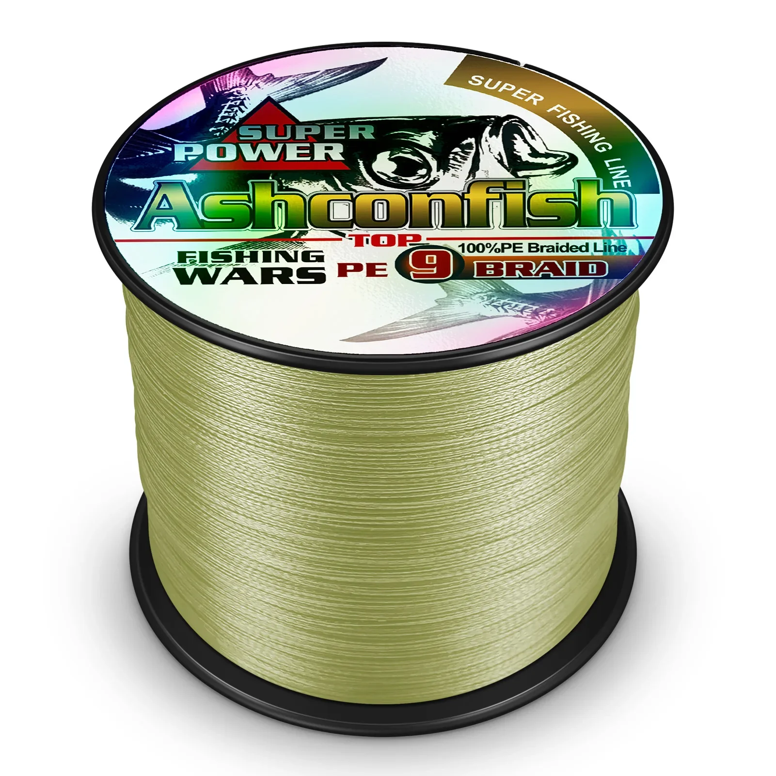Ashconfish-sedal de pesca de PE superfuerte, 100M, 9 hebras, 15-310LB, alambre trenzado, multifilamento, Japón, Multicolor - imagen 3