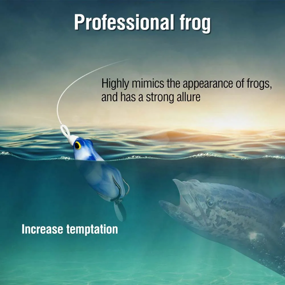Señuelo de pesca de carpa de lubina Topwater de rana suave de 6,5 Cm/14,8G con cuchara de plantilla de Metal cebo de sapo de silicona suave cabeza de serpiente flotante de agua salada - imagen 2