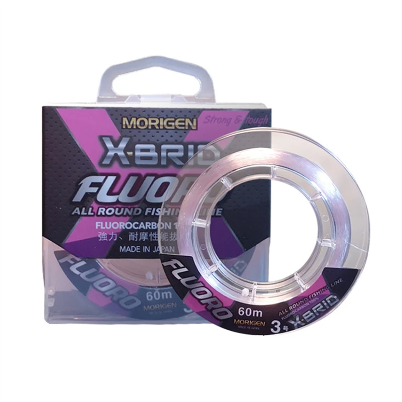 Línea de carbono Morigen, cable frontal sub dedicado de 60m, cable de PE importado en polvo, línea de pesca invisible de carbono, línea principal - imagen 2