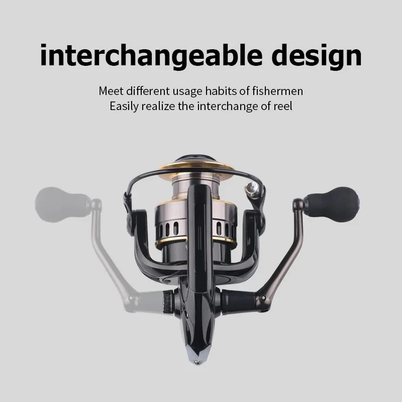 Carrete giratorio para exteriores, aparejos de pesca, carrete de Metal, rueda giratoria para agua salada, carpa, lubina, carrete de pesca duradero máximo de 12KG, dar regalos - imagen 4