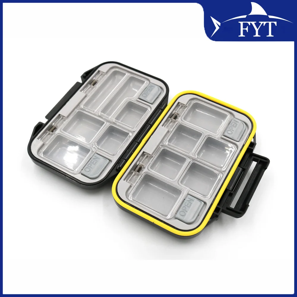 Caja de aparejos de pesca a prueba de agua, caja de cebo de apertura y cierre de doble cara, multifuncional, accesorio de gancho y cebo - imagen 4