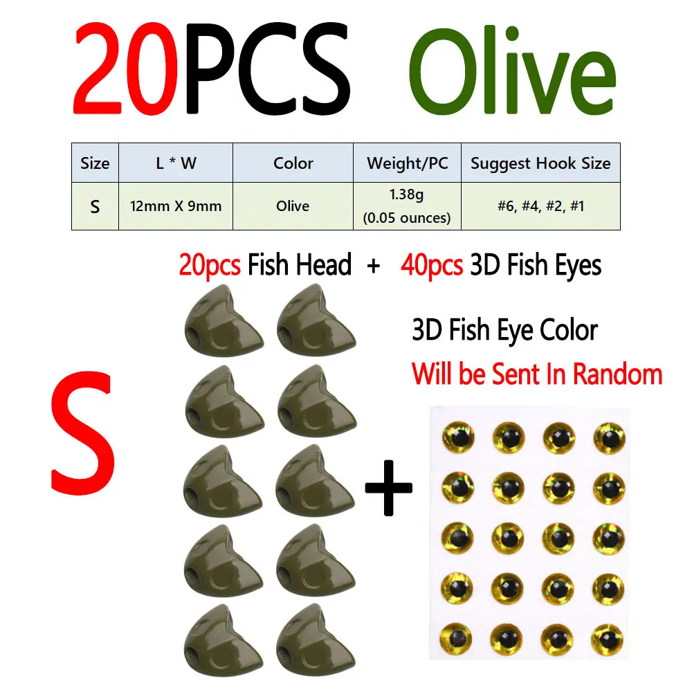 20pcs Olive S