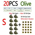 20pcs Olive S