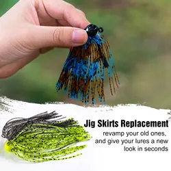 Goture Jigs de silicona con falda giratoria para lubina