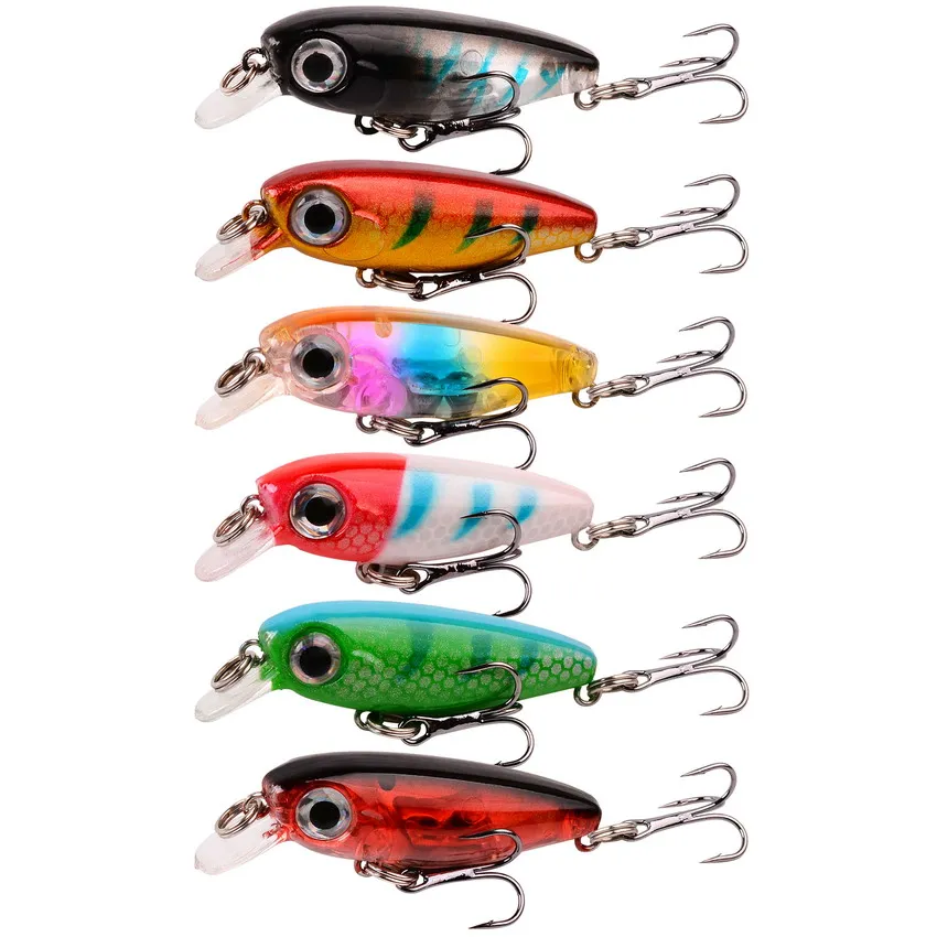 Minnow Crankbaits Kit de señuelo de Pesca, cebo duro Artificial, juego de Wobblers para Lucio, curricán, carpa mixta - imagen 5