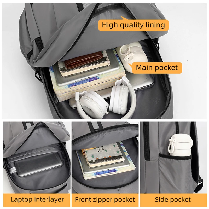 Mochila de pesca de gran capacidad para viajes al aire libre, senderismo, Camping, bolsa para ir al trabajo, equipaje para viajes de negocios, mochila escolar para ordenador portátil - imagen 4