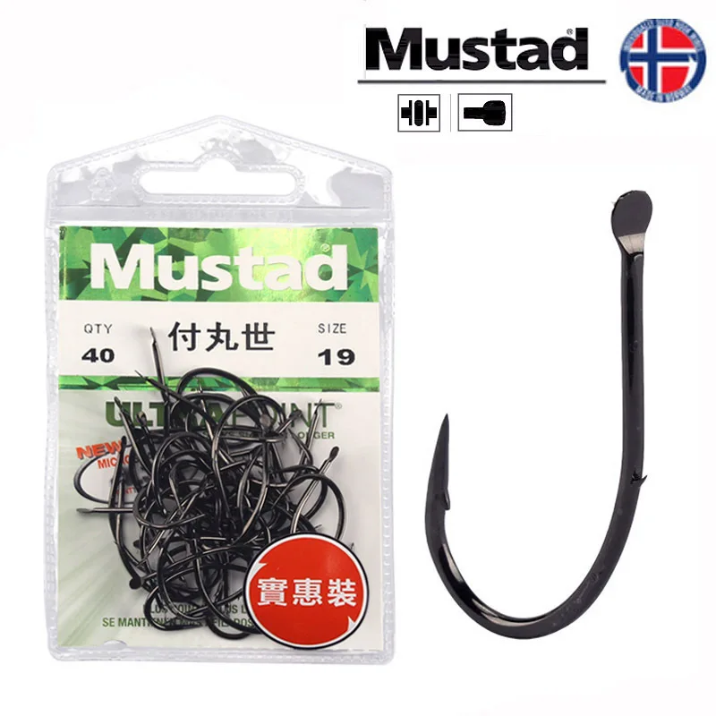 Anzuelos de Pesca Mustad Strength Stream Seapole anzuelo de púas de acero rico en carbono con anillo anzuelos de Pesca calientes - imagen 2