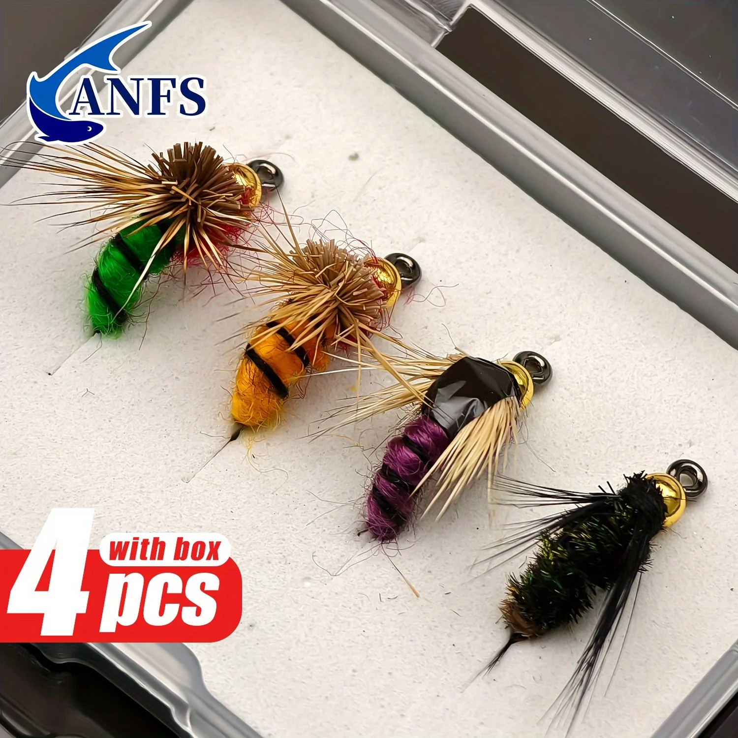 ANFS Juego caja moscas pesca trucha carpa - imagen 2