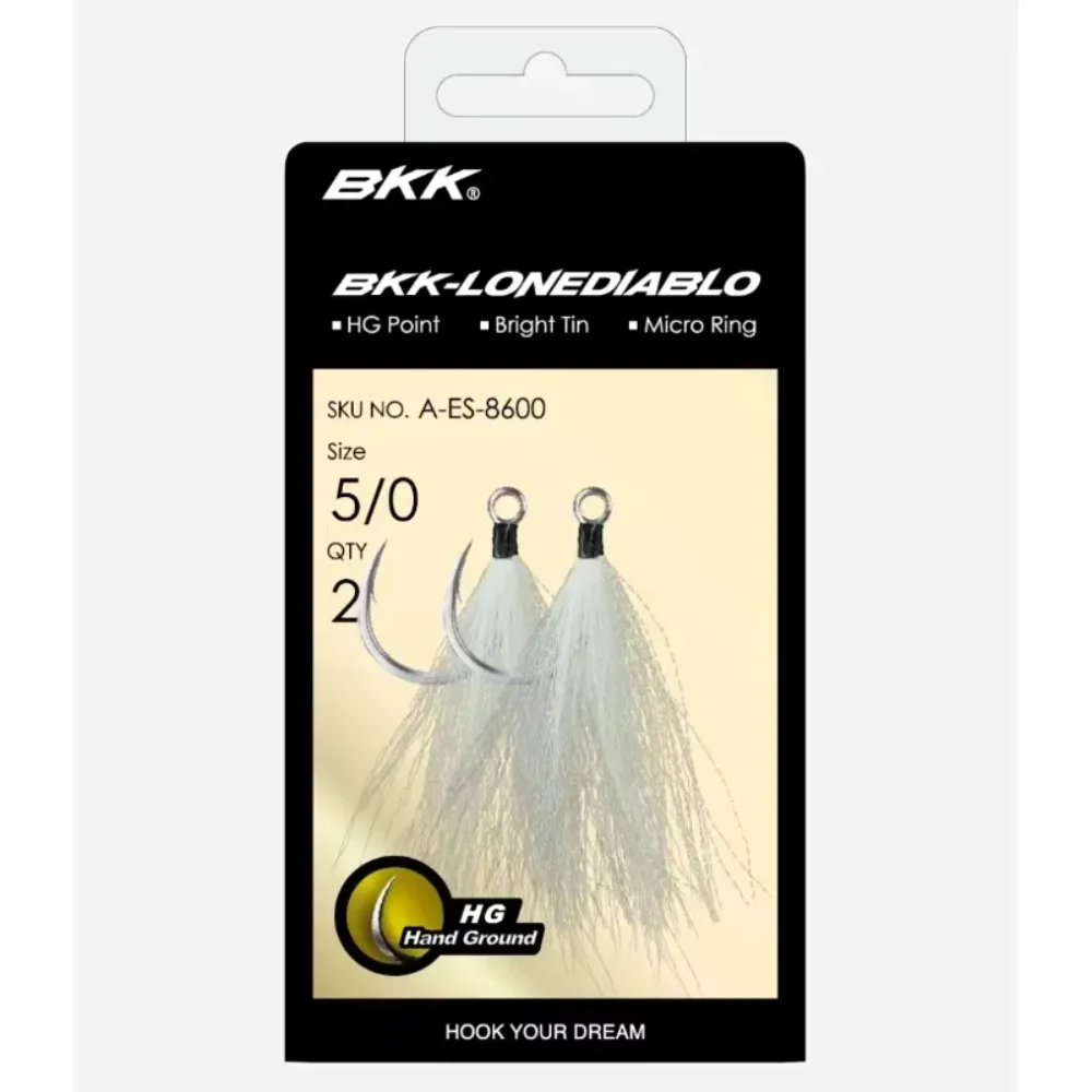 BKK Jigging Lone Diablo Bucktail Teaser señuelo reemplazo anzuelos de pesca individuales - imagen 2