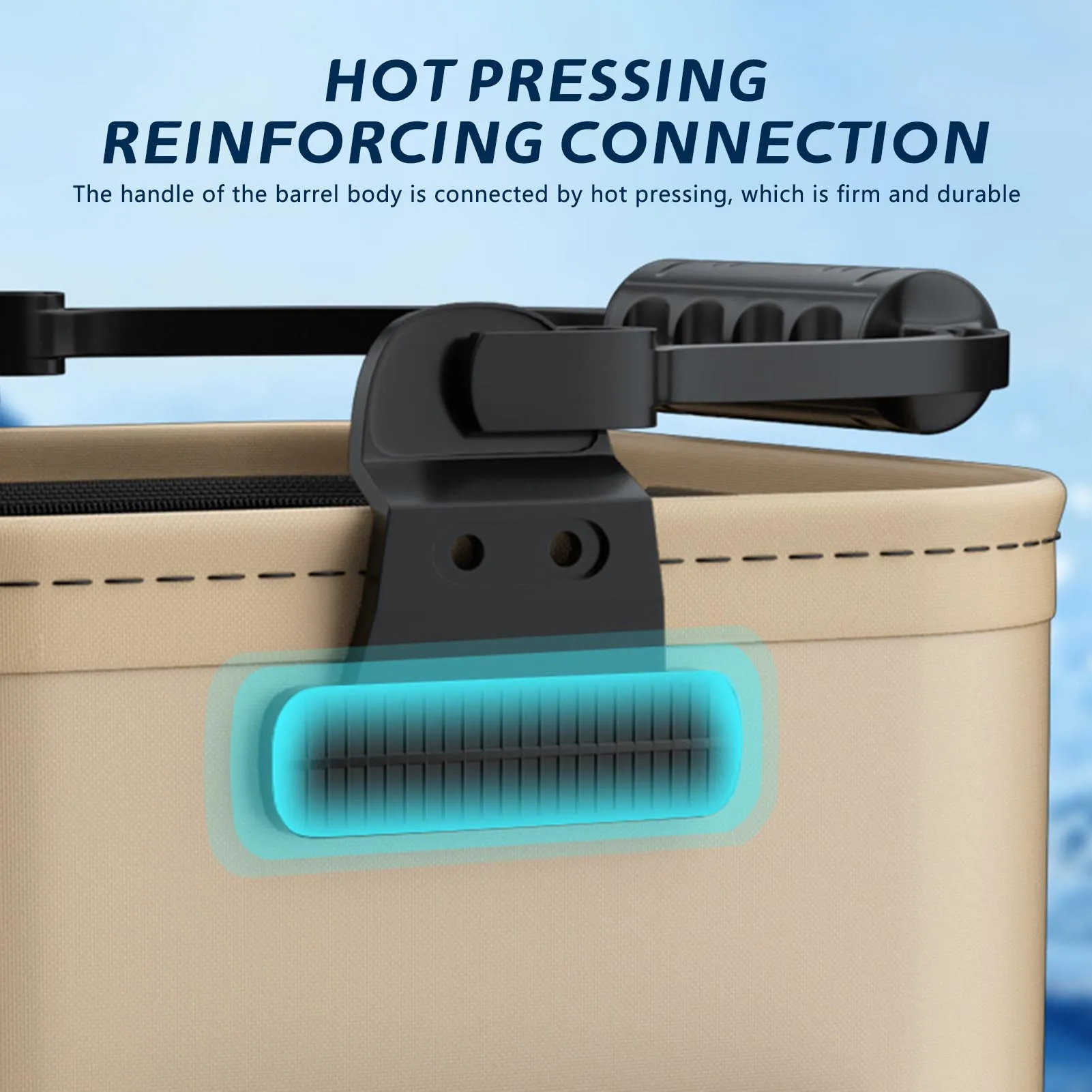 Cubo de pesca de 13L, plegable, portátil, multifuncional, contenedor de cebo vivo para peces, accesorios de pesca, aparejos de pesca - imagen 3