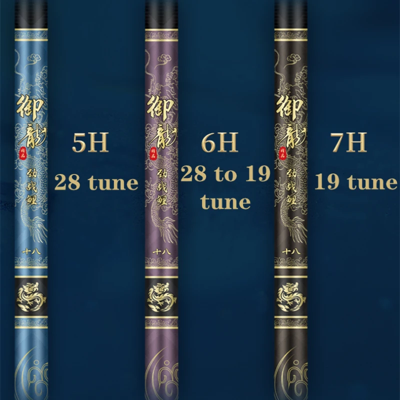 Caña de pescar superdura, 5H, 6H, 7H, ultraligera, completa y competitivo, accesorios de Pesca de carbono fino - imagen 4