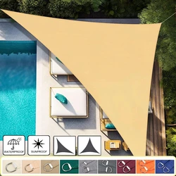 Toldo triangular impermeable con protección UV 98% y cuerda incluida