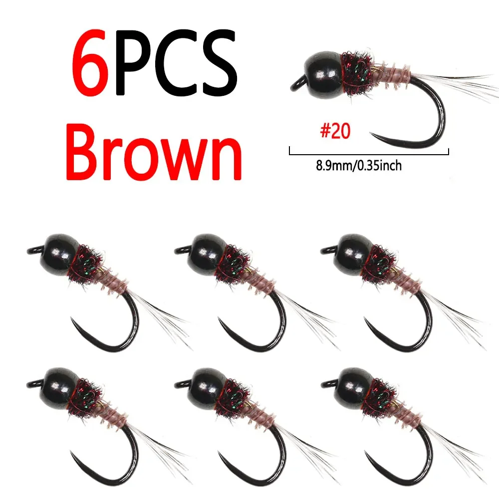 6pcs Brown
