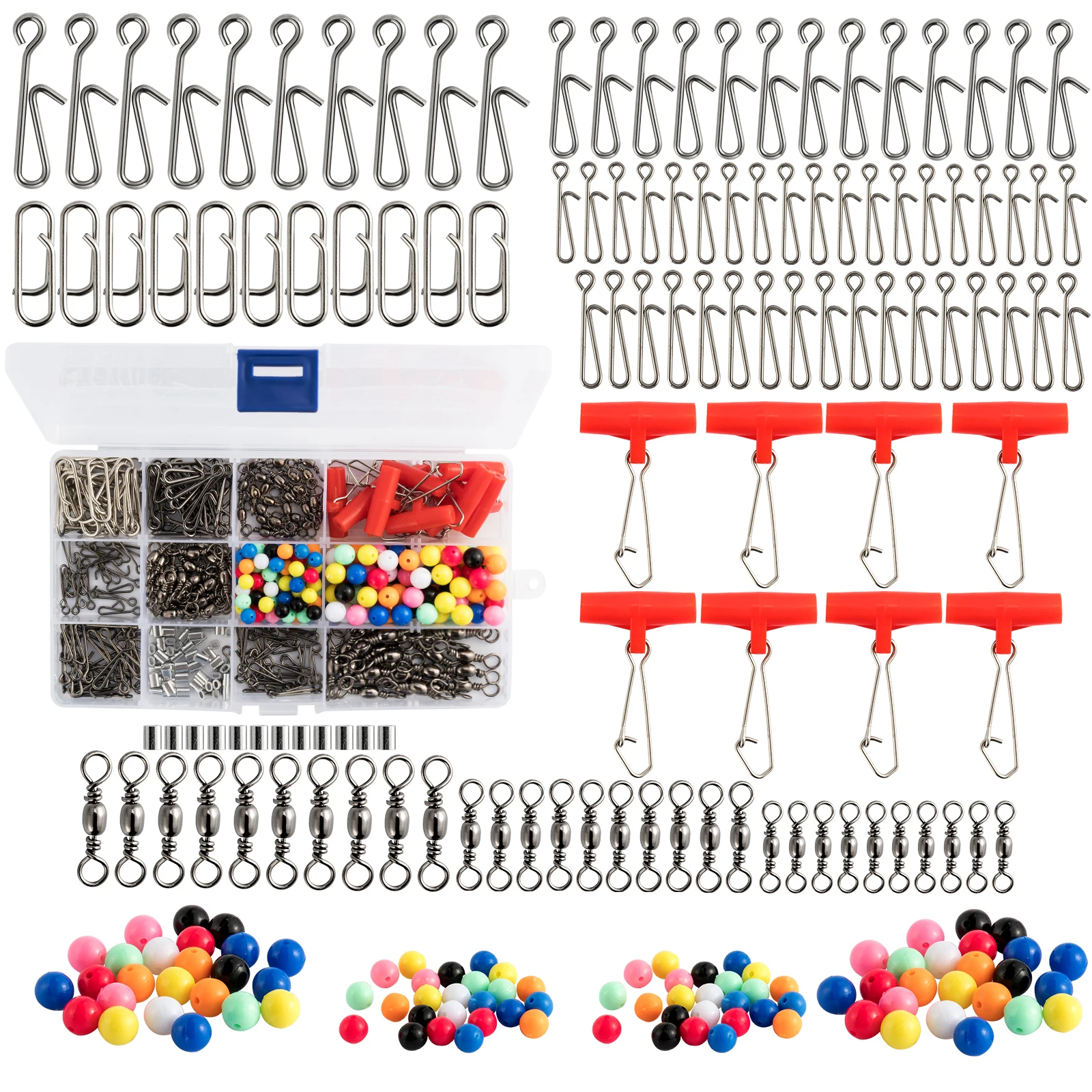 Kit aparejos surfcasting con clip rápido, giratorio y cuentas - imagen 5