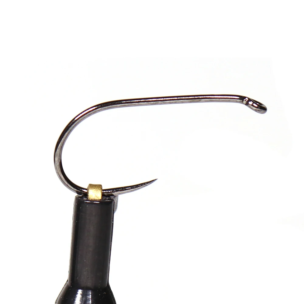 ICERIO-anzuelo de pesca con mosca seca, anzuelo de pesca forjado, Ojo de abajo, sin púas, CDC Mayfly Emerger, 100 Uds.