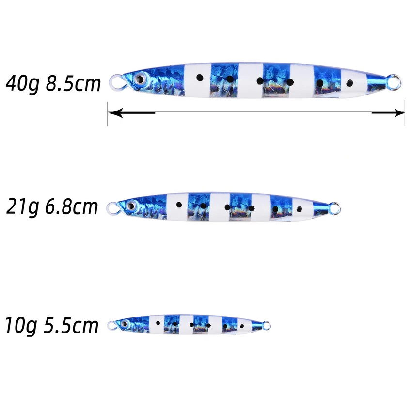 Aorace 1 Uds. Plantilla de fundición de Metal súper hundida 10G 21G 40G Shore Drag Cast Jigging cuchara señuelo de Pesca cebo Artificial aparejos de Pesca - imagen 5