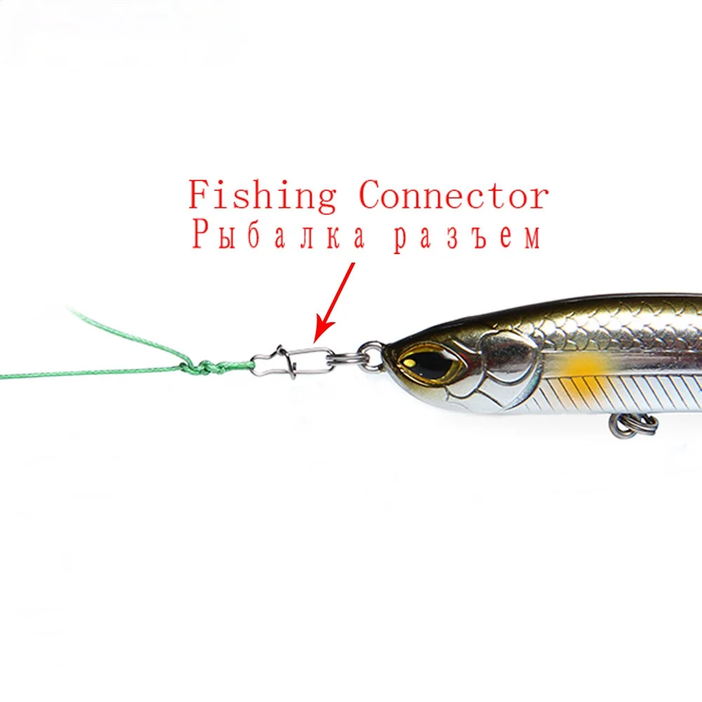 DNDYUJU-Pin a presión de acero inoxidable 100 piezas, Conector de señuelo giratorio, bonito enganchado, accesorios de pesca de carpa, Mar - imagen 3