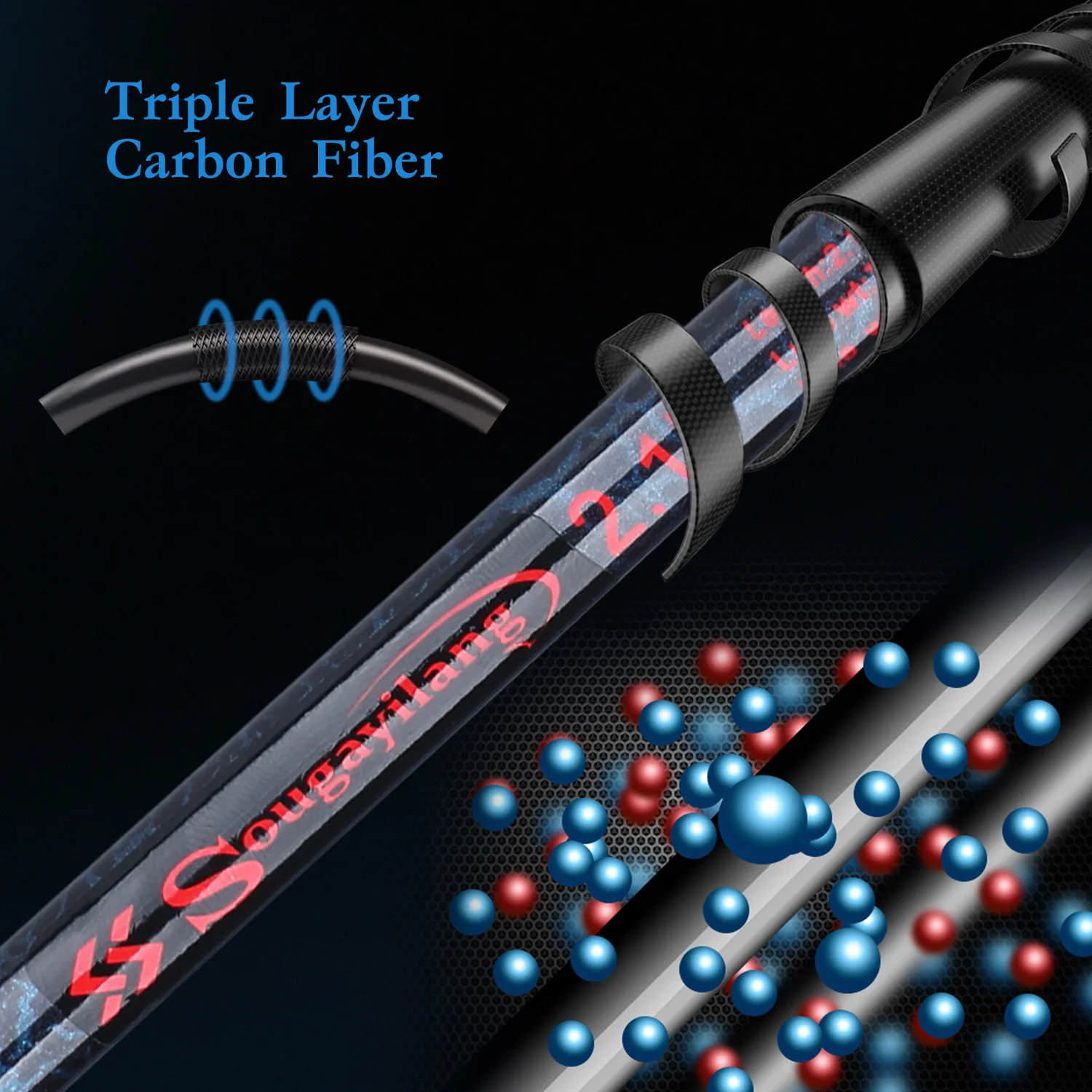 Caña Spinning Sougayilang Carbono Ultraligera Trucha - imagen 4