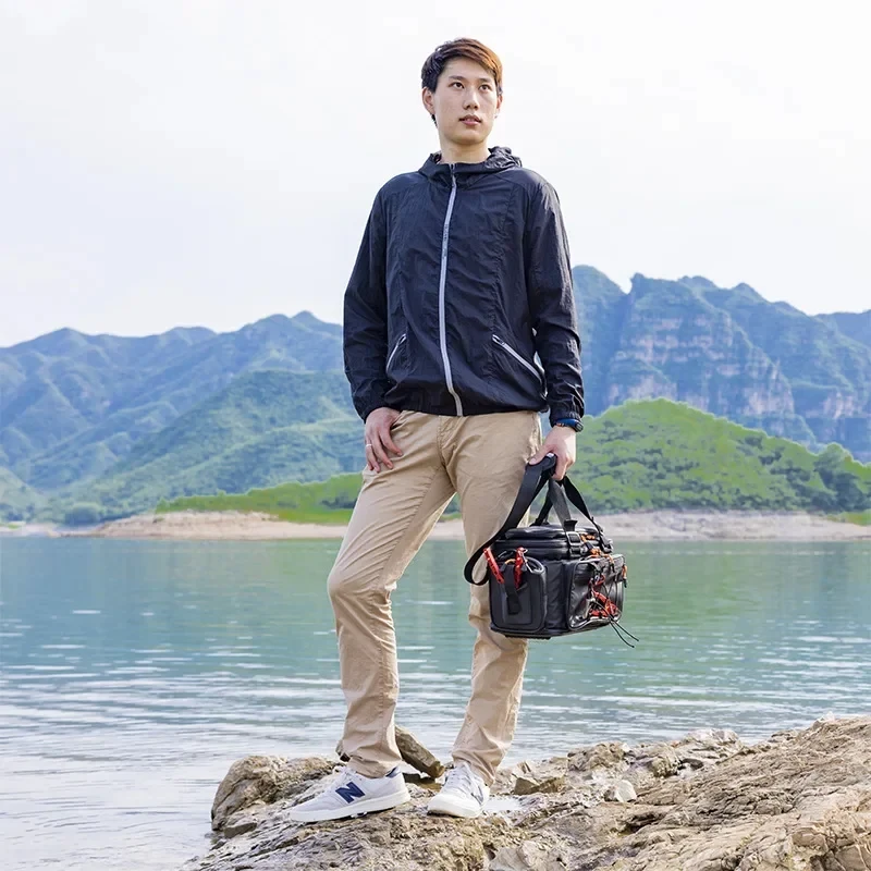 Nuevo bolso de hombro portátil multifuncional, bolso, kit de herramientas de pesca, kit de accesorios de equipo de pesca impermeable para acampar al aire libre - imagen 3